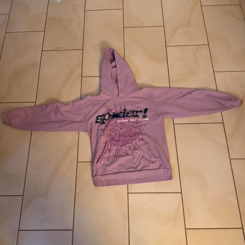 Sp5der Acai Hoodie In Purple